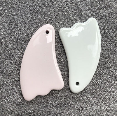 Personalisiertes Logo verfügbard Mini-Massage Keramik Gua Sha Tool für Körper Hals Gesicht Selbst Hautpflege Spa Gesichtslifting Schönheit
