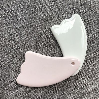 Personalisiertes Logo verfügbard Mini-Massage Keramik Gua Sha Tool für Körper Hals Gesicht Selbst Hautpflege Spa Gesichtslifting Schönheit