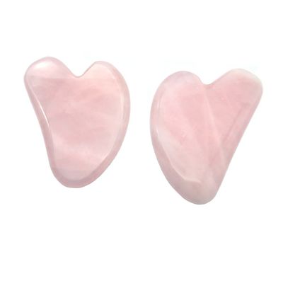 112*58mm Fischform Rose Quarz Guasha Platte/ Kristall Gua Sha Board für die Körperholistische Therapie