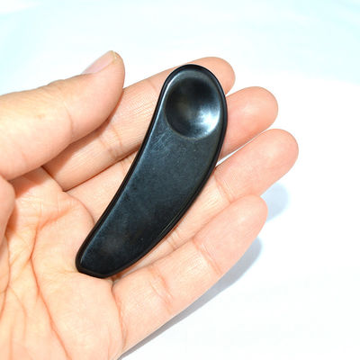 2024 Ankünfte Schwarzes Obsidian Auge Gua Sha Löffel Gesichtsmassager Guasha Werkzeuge Für Gesicht Customized Logo akzeptiert