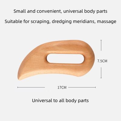 Körper Selbst Hautpflege Spa Gesichtslifting Schönheitssalon Holz Gua Sha Massagetool mit benutzerdefiniertem Logo und braune Farbe
