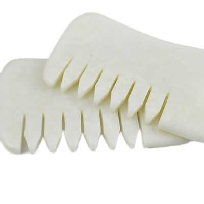 Natürliche Xiuyan Jade Gua Sha Kopfhaut Massage Kamm Guasha Kopf Massager Haar Gesundheitspflege Salon Schönheitsmittel für Muskelmassage