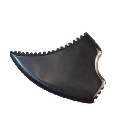 Custom Logo Sägezahn Schwarz Bian Stein Körper Gesichtsmassage Guasha Board für 2024 Ankünfte und personalisiertes Logo erhältlichd