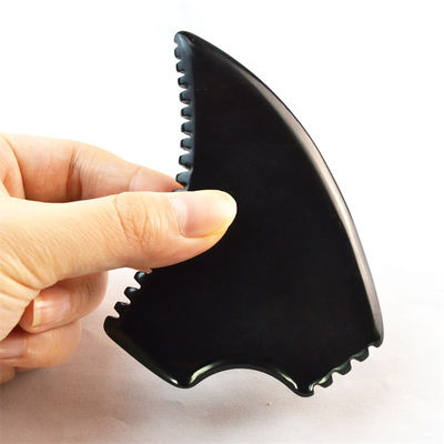 Custom Logo Sägezahn Schwarz Bian Stein Körper Gesichtsmassage Guasha Board für 2024 Ankünfte und personalisiertes Logo erhältlichd