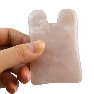Rose Quarz Gua Sha Massagetool für Selbstpflege Spa Gesichtslifting Schönheitsgeräte Körpermassage Custom Logo