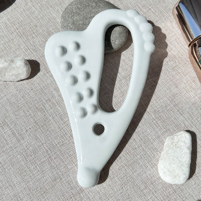 Hautpflege Gua Sha Gesichtsmassager Guasha Lymphdrainage-Werkzeug für Gesicht und Körpermassage Keramik Guasha Board