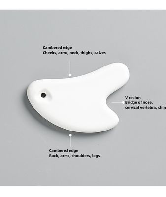 Selbstpflege Spa Gesichtslifting Schönheitssalon Ausrüstung Herzform Mini-Massage Keramik Gua Sha Werkzeug für Gesichtsmassager