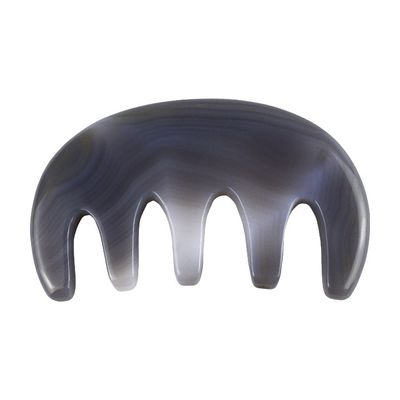 Körpermassage Natur-Agat Gua Sha Kopfhaut Kopfmassage Kamm Guasha Gesichts-Spa Hautpflege Schönheitssalon Werkzeug Haarbürste