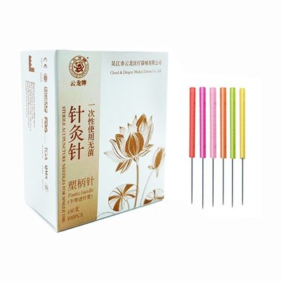 Massagetools 100 PCS weniger Schmerz Farbiger Kunststoffgriff Akupotomie Nadeln Kleines Messer Nadel für ein individuelles Logo erhältlich