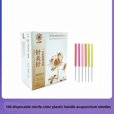 Massagetools 100 PCS weniger Schmerz Farbiger Kunststoffgriff Akupotomie Nadeln Kleines Messer Nadel für ein individuelles Logo erhältlich