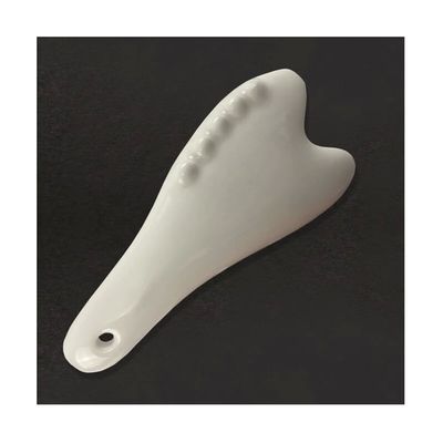 Weißes keramisches Gua Sha Massagetool für Akupressur Gesichts- und Körpermassage