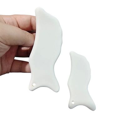 110*50mm Keramik Guasha Tool für Körperpflege Gesichts-Gua Sha Massagebrett zum Verringern von Kopfschmerzen Hals Rückenschmerzen und mehr