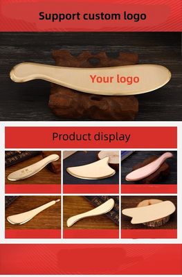 Heiße Messing Guasha Schrauben Massagetools Metall Gua Sha Tools für Spa mit individuellem Logo verfügbard Plain