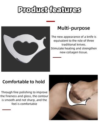 Tiefgewebe-Massager Guasha Fascia Recovery Edelstahl IASTM Therapie-Massagetools mit individuellem Logo