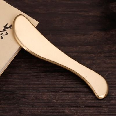 Körpermassage Gua Sha Tool Kit Messing Platte Schaben Massage Konkave Form Brett für Nacken und Beine