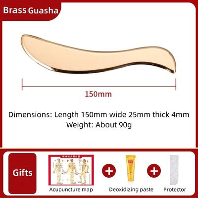 Körpermassage Gua Sha Tool Kit Messing Platte Schaben Massage Konkave Form Brett für Nacken und Beine
