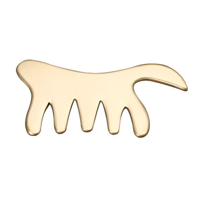 Gold Kupfer Kamm Messing Gua Sha Board Körpermassage Werkzeug für SPA Akupunktur Schaben