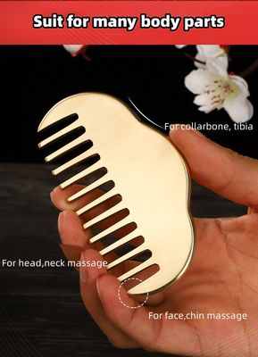 Facial Guassha Scraping Tool 100% Messing Gua Sha Kamm zur Verbesserung der Blutzirkulation und Massage