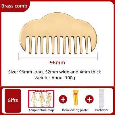 Facial Guassha Scraping Tool 100% Messing Gua Sha Kamm zur Verbesserung der Blutzirkulation und Massage
