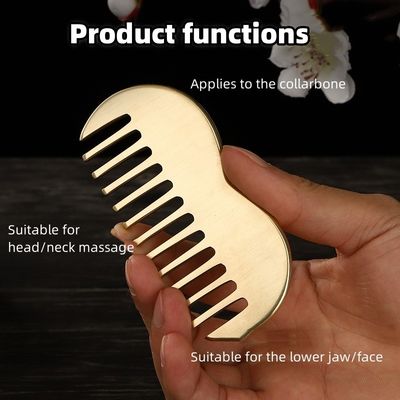 Messing Gua Sha Kopfhaut Massage Kamm Beliebte Produkte 2024 Kupfer Guasha Akupressurpunkt Masseur Werkzeug Schraubgerät