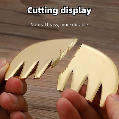 Kupfer Guasha Massagegeräte Metall Messing Haare Gua sha Kamm Akupunktur Scalping Point Apparat für den Kopf Akupunktur Kamm