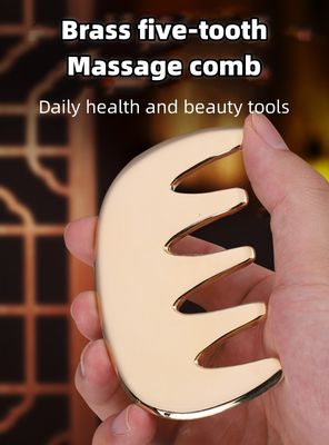 Kupfer Guasha Massagegeräte Metall Messing Haare Gua sha Kamm Akupunktur Scalping Point Apparat für den Kopf Akupunktur Kamm