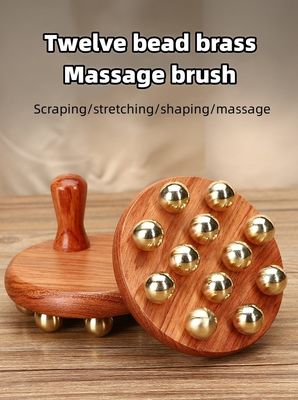 Custom Logo Lift Die Kopfhaut Nerven Guasha Werkzeug Messing Holz Kopfhaut Massagetools Für Körper Kopf Kopfhaut Gua Sha Nervenmassage