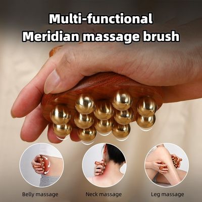 Custom Logo Lift Die Kopfhaut Nerven Guasha Werkzeug Messing Holz Kopfhaut Massagetools Für Körper Kopf Kopfhaut Gua Sha Nervenmassage