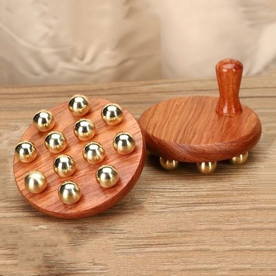 Custom Logo Lift Die Kopfhaut Nerven Guasha Werkzeug Messing Holz Kopfhaut Massagetools Für Körper Kopf Kopfhaut Gua Sha Nervenmassage