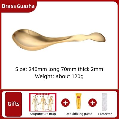 Gesichtsmassage Maschine Naturkranz Metall Gua Sha Schaberlöffel für Meridian Massage und Hautpflege Massage-Ausrüstung