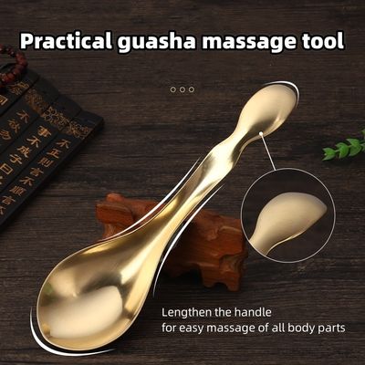 Gesichtsmassage Maschine Naturkranz Metall Gua Sha Schaberlöffel für Meridian Massage und Hautpflege Massage-Ausrüstung