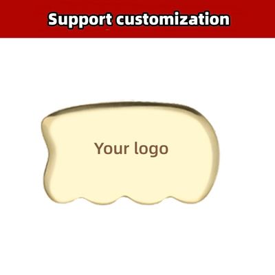 Personalisiertes Logo verfügbard Messing Metall Gua Sha Schraubbrett für Gesichts-Spa Massager Meridian Massage Hautpflege-Tool Zuhause