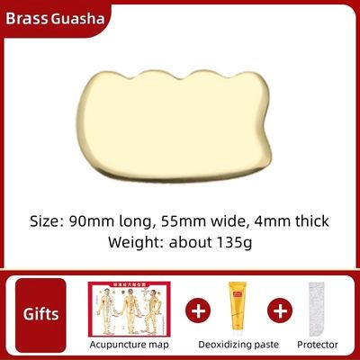Personalisiertes Logo verfügbard Messing Metall Gua Sha Schraubbrett für Gesichts-Spa Massager Meridian Massage Hautpflege-Tool Zuhause