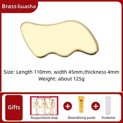 Personalisiertes Logo verfügbard Messing Metall Gua Sha Schraubbrett für Gesichts-Spa Massager Meridian Massage Hautpflege-Tool Zuhause
