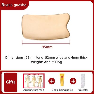 Eigenschaften Massageausrüstung Natürliche Messing Metall Gua Sha Brett für Muskelmassage und Gesichts-Spa Massager Werkzeug