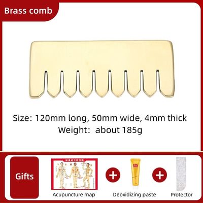 Muskelmassage Gold Gua Sha Brett Werkzeug für natürliche Messing Guasha Stein Kopf Massager Haar Gesundheitspflege Salon Schönheitsmittel
