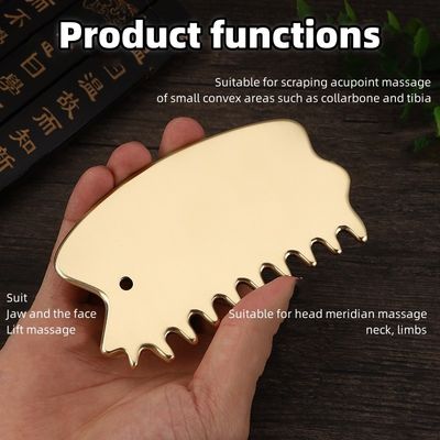 Körper Muskeln Massagetool Natürliche Messing Gua Sha Brett Kopfhaut Kamm Guasha Stein Kopf Massager Haar Gesundheit Pflege Salon Schönheit