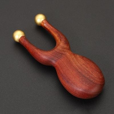 Doppel-End Messing Sandelholz Manuelle Reflexologie Guasha Massagetool für Augen Nase Körper Gua Sha Pflege Therapie Gewebe Massage Stick