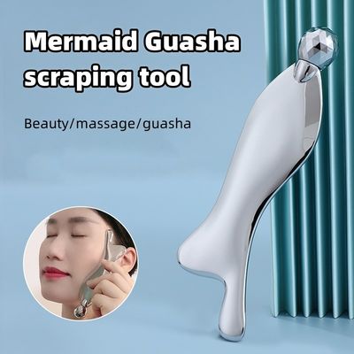 Gesichts-Spa-Massager Silber-Zink-Legierung Gua Sha Schabbrett für Meridian-Akupunkte Massage Hautpflege Schönheitssalon-Tool