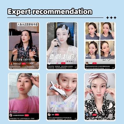 Gesichts-Spa-Massager Silber-Zink-Legierung Gua Sha Schabbrett für Meridian-Akupunkte Massage Hautpflege Schönheitssalon-Tool