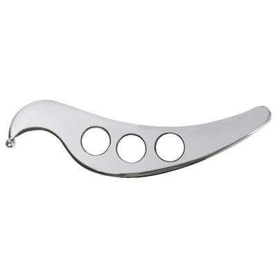 Silberner Gua Sha Kopfhautmassagebrett aus 304 Edelstahl für Muskel-Faszialen Entspannung und Sport Fitness