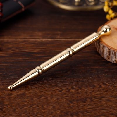 Massagetools Messing Kupfer Handbuch Akupressur Reflexologie Stift für Körpergesundheit Pflege Gewebetherapie Massage Stick Gold