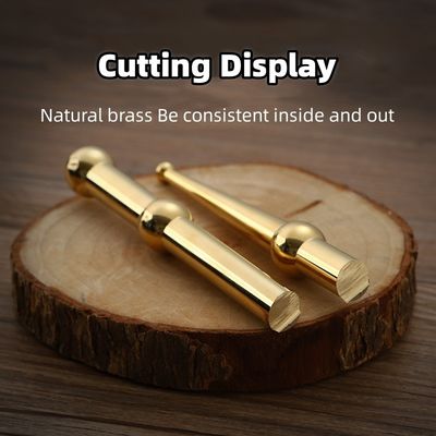Massagetools Messing Kupfer Handbuch Akupressur Reflexologie Stift für Körpergesundheit Pflege Gewebetherapie Massage Stick Gold