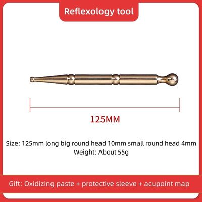 Massagetools Messing Kupfer Handbuch Akupressur Reflexologie Stift für Körpergesundheit Pflege Gewebetherapie Massage Stick Gold