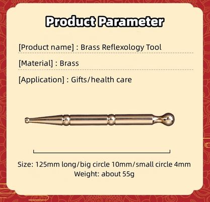 Massagetools Messing Kupfer Handbuch Akupressur Reflexologie Stift für Körpergesundheit Pflege Gewebetherapie Massage Stick Gold
