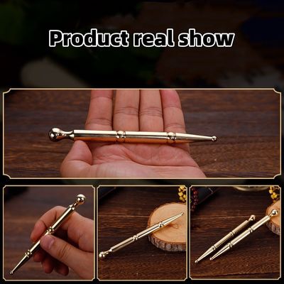 Massagetools Messing Kupfer Handbuch Akupressur Reflexologie Stift für Körpergesundheit Pflege Gewebetherapie Massage Stick Gold