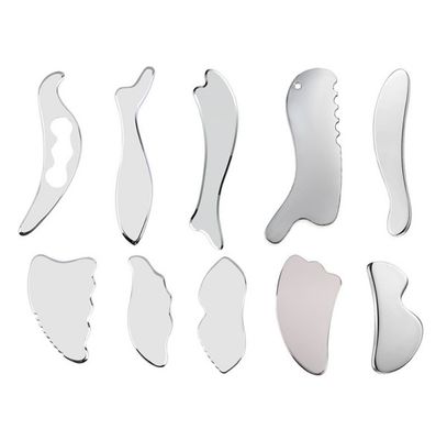Körper- und Gesichtsmassager Mode Edelstahl Gua Sha Kopfhaut Massagebrett zur Hautrevitalisierung