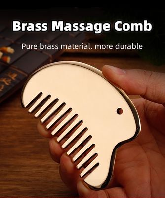 Personalisiertes Logo verfügbarHauptmassage Ausrüstung 2023 Meridian Massager Haarpflege Messing Guasha Platte Kopfhaut Massager