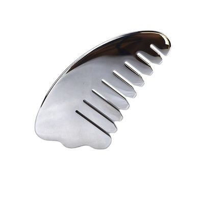 Silberhorn Form Edelstahl Gua Sha Kopfhaut Massage Kamm Guasha Stein Kopf Massager Haar Gesundheit Pflege Salon Schönheitsmittel