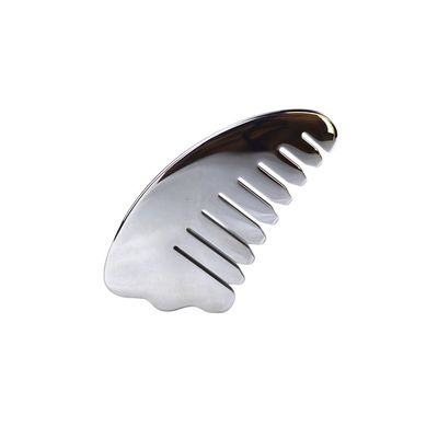Silberhorn Form Edelstahl Gua Sha Kopfhaut Massage Kamm Guasha Stein Kopf Massager Haar Gesundheit Pflege Salon Schönheitsmittel